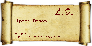 Liptai Domos névjegykártya